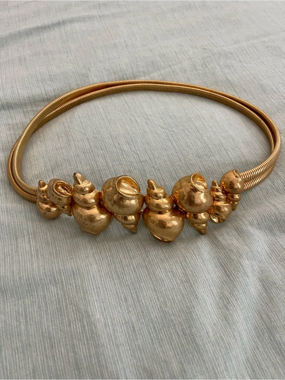 Zara gold tone shell belt